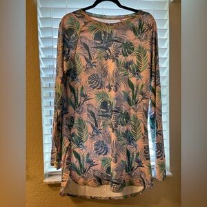 Women’s Reel Life  Swim Coverup Tunic - Pink & Green